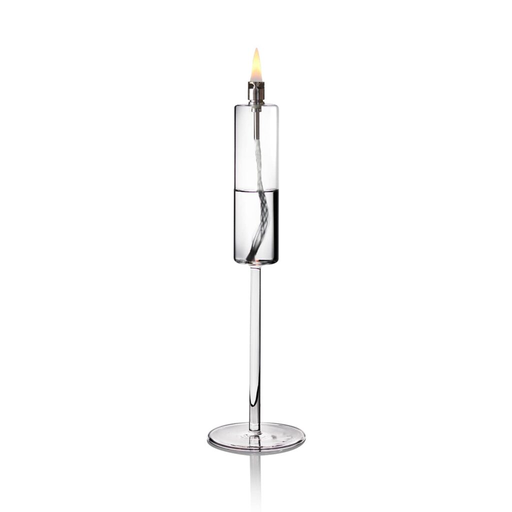 Lampe Huile Bougie Verre Vessiere Cristaux