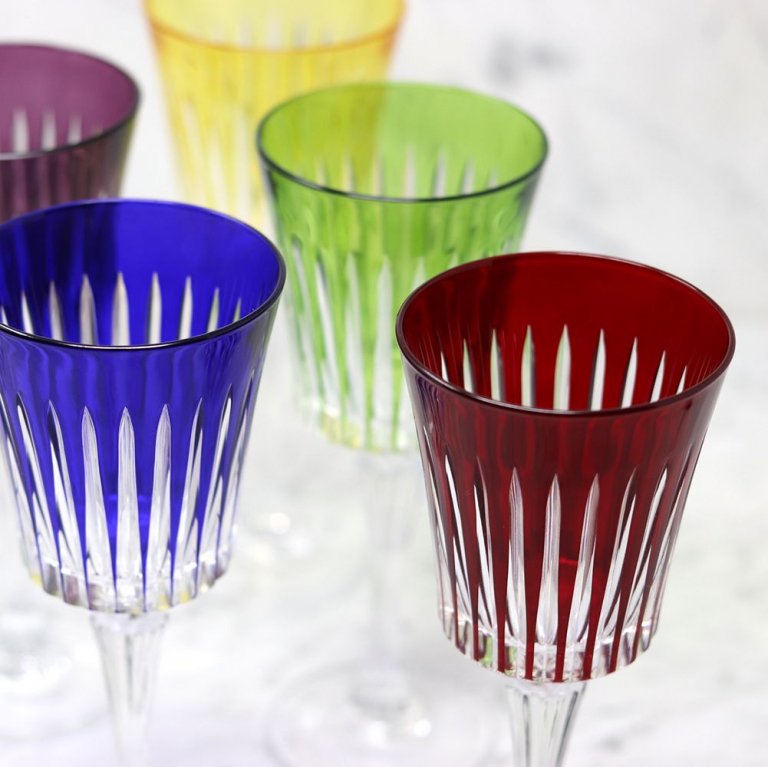 VERRES VIN ROUGE CRISTAL COULEUR TIMELESS | Vessiere Cristaux