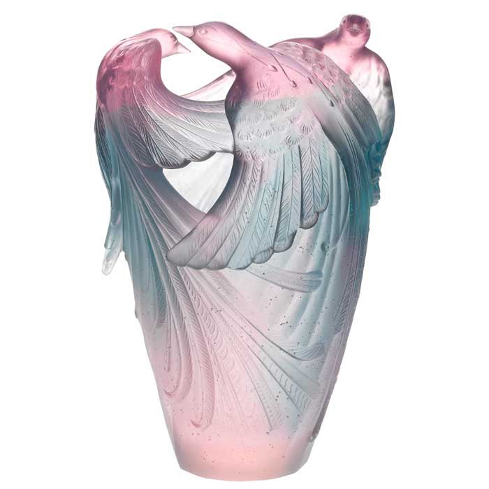 Vase Magnum Bird Paradise Daum Vessiere Cristaux