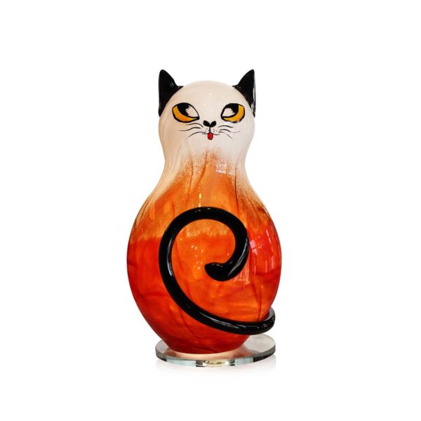 lampe chat ambre cristal lehrer