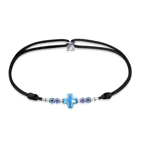 bracelet-croix-grecque-bleu-ceramique-murano